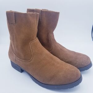 American Eagle Outfitters Faux Suede Brown Camel Colored Boots size 11